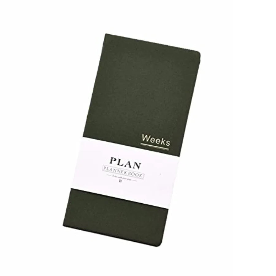 Undated Pocket Weekly Planner Schedule Organizer Agenda Year Month Week Plan A6 Notebook A6 undated Planner Green Small
